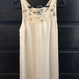 Off White Lace Detailed Dress